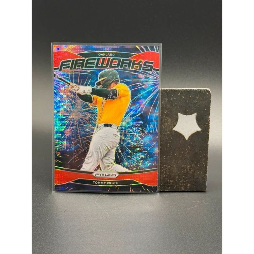 2025 Panini Prizm Tommy White Fireworks Orange Pulsar 292/399 Athletics